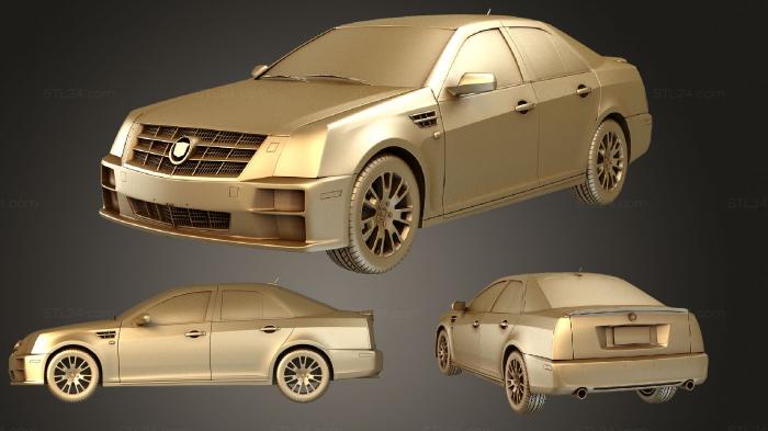 Автомобили и транспорт (Cadillac STS 2010, CARS_0951) 3D модель для ЧПУ станка